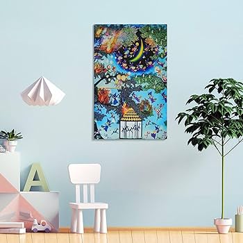 Amazon.co.jp: 藤城清治『月光の響き』 つきのくさぐさ 絵画